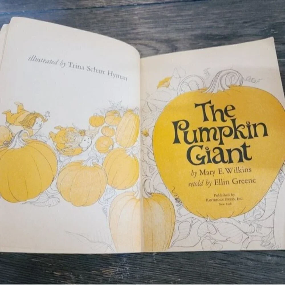 Vintage 70s The Pumpkin Giant by Mary E. Wilkins Picture Book Halloween